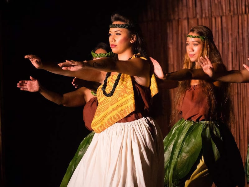 Hula dancers at Luau